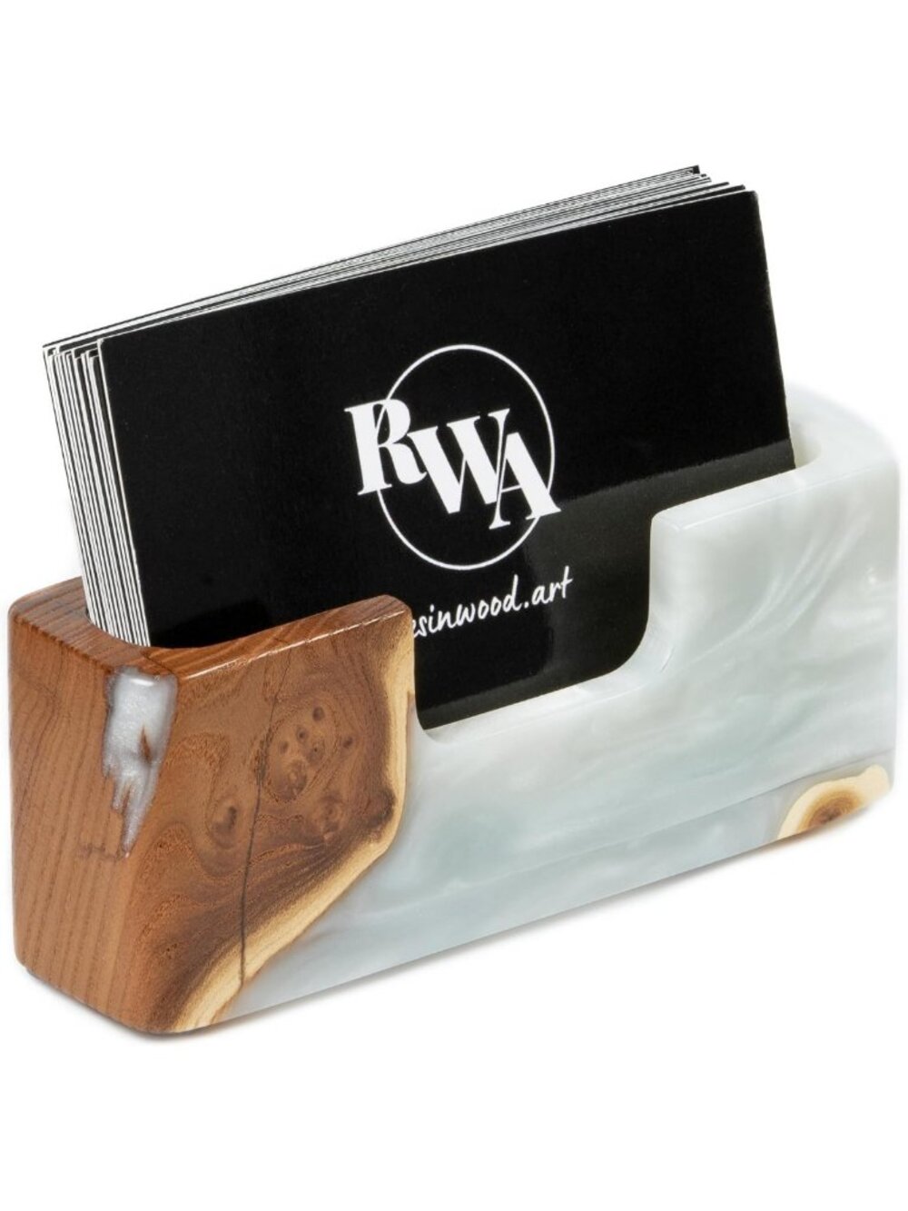 Luxury Square Business Card Holder | Stylish Desk Organizer & Office Decor